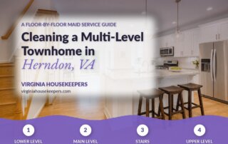 Cleaning a multi-level townhome in Herndon VA - Virginia Housekeepers